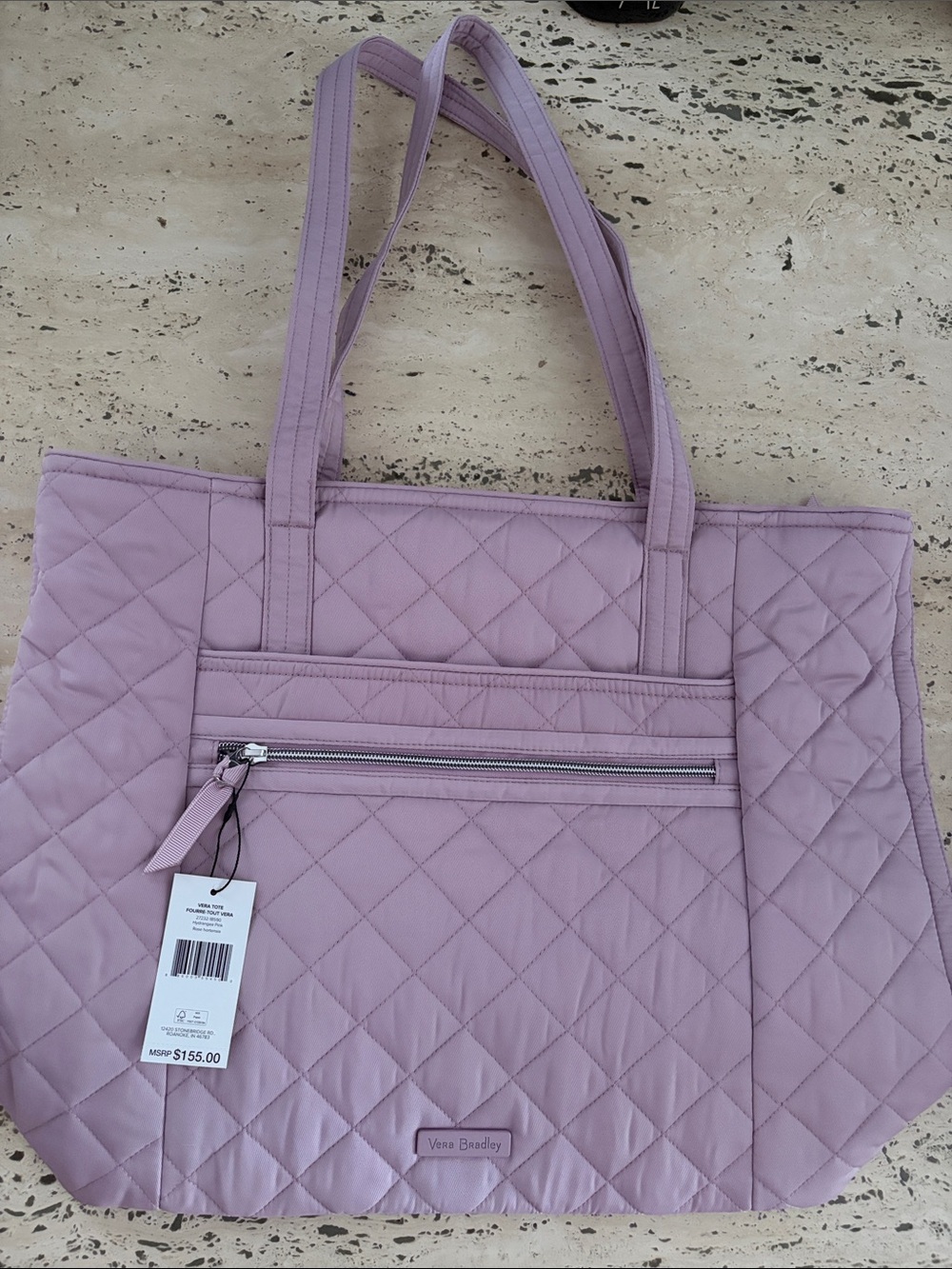 Vera Bradley Vera Tote Hydrangea Pink